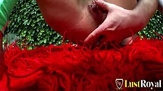 Tattooed blonde takes hard anal pounding bent over in spandex leggings