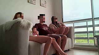 mi mejor amiga y hermanastra share my cock movie turns mff blowjob ride!