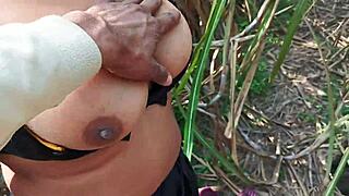 desi step aunty chudai in the fields daddy licks her pussy deep!