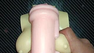 kissy dolly's atm anal blowjob desk fuck cum tits splash