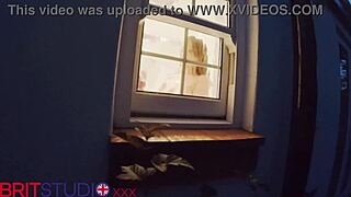 chubby neighbour teen showers dripping wet pussy voyeur view