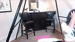 Maxine X Stuffing Long Dildo in Oriental Pussy?