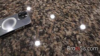 Freckled Petite Teen Teases Stepbro With Nudes Then Gets Fucked Hard.