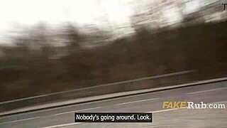 Flight Attendant Loses Morals for 1500 Euros Outdoor Fuck!