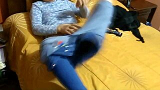 great compilation of stepmom stripping jeans panties to finger herself