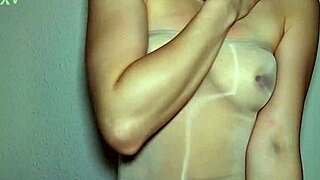 Mature Big Boobs Wife In Pantyhose Gets Huge Cumshot On Hairy Pussy Closeup