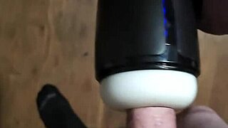 Amateur Dude Tests His Brand New Masturbator Toy Hard
