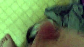 jerk off cum before shower tease