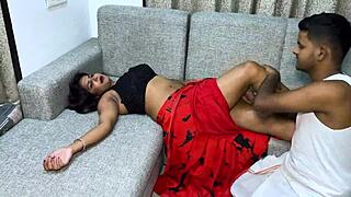 Fun playtime between the doodhwala and friendly bhabhi.