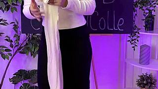 minimi diamante shakes big tits ass in pantyhose at nylon club!