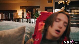 Lauren Phillips! Caring Milf Catches Neighbor Stepson's Huge Cock Craving!