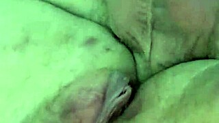 bbw couple's wet fat pussy takes closeup anal riding hard