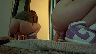 how deep can artemisia's milf asshole stretch with that huge anal dildo?