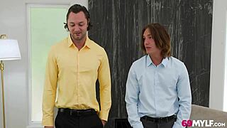 bossy milf mother-in-law jordan maxx creampied by two cocks after her big mistake