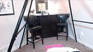 Maxine X Stuffing Long Dildo in Oriental Pussy?