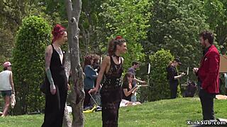 Alt Mistress Ignites Spanish Babe's Public Shame