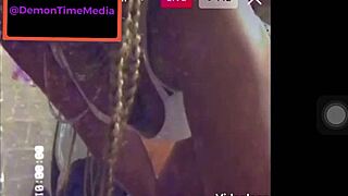 Ebony twerks big ass demon time