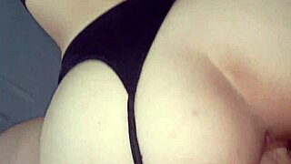 Skinny latina creampie orgasm as he slides panties aside