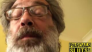 brooklyn blue gags on cock slurps jizz subslut style