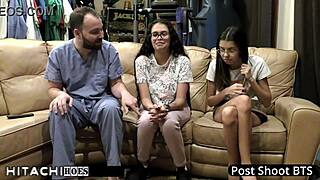 Freshman Angel Santana Hits Mandatory Hitachi Orgasm in Tampa