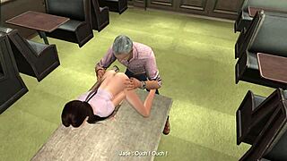 Young Brunette's Second Life Karaoke With Grandfather Episode 8