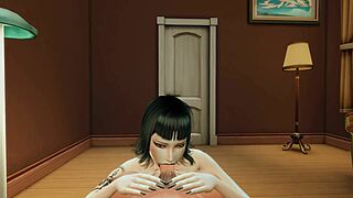 yo check this goth babe with massive tits squeezing your big cock between her boobs for that sloppy pov blowjob and titty fuck in sims 4