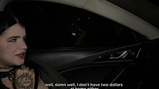 did the goth babe really stretch her tight pussy with that monster taxi cock?