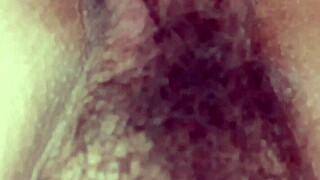 Her clit swelled huge like micro penis after hairy pussy fuck!