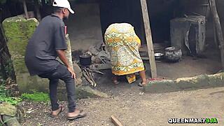 Landlords wife bent over kitchen counter for my bbc pounding