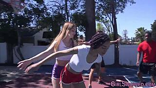 Interracial foursome teen fingered blown taboo cum mouth group?