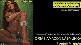 tall huge amazon dominates with intense hungarian audio pegging