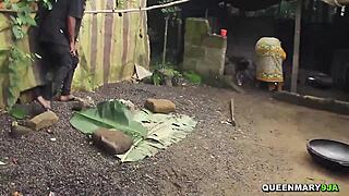 Landlords wife bent over kitchen counter for my bbc pounding