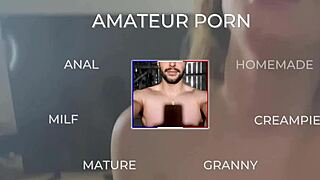 european blonde cougar milf creampied homemade by lover while home alone