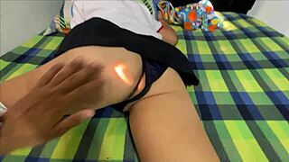 damn horny stepdaughter exhausted from school but perverted stepdad rips her tight pussy alone!