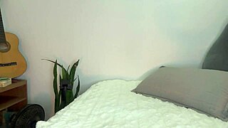 Inked alt babe shakes riding huge neon dildo toy