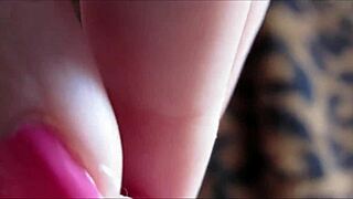 big throbbing clit pulses to explosive orgasm in closeup