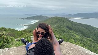 Watch this naughty slut get bareback fucked outdoors with massive creampie explosion!