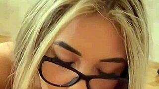 Pov Skinny Gypsy Blonde Glasses Worships Cock Rides To Creampie