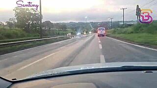 Almost Caught Cucking Hubby Cop With Monster Cock!