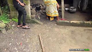 Landlords wife bent over kitchen counter for my bbc pounding