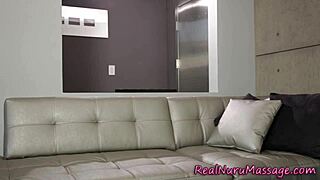 Bathing Asian Masseuse Strokes Big Cock With Nuru Handjob