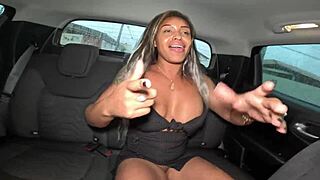 street ebony with big ass clit begs for raw interracial car doggystyle fuck