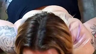 Girlfriend Slut Sucks Friend's Cock to Explosive Facial!