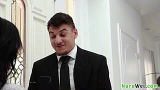 hey busty brunette victor ray danae mari how's that wet nuru sex massage