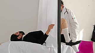 doctor fucks latina patient in hospital exam almost caught?