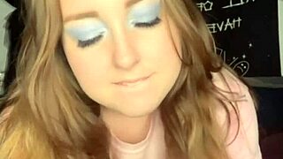 horny slut rides dildo after clit sucking play