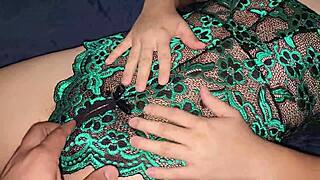 sexy stepmom milks tiny dick stepson with juicy creampie finish