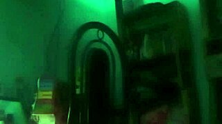 Amateur latina couple sensually enjoys homemade webcam in the dark.