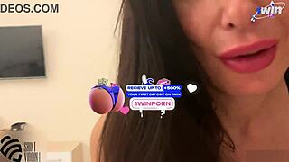 Beautiful top model milf with huge fake tits takes facial cumshot in her pretty mouth