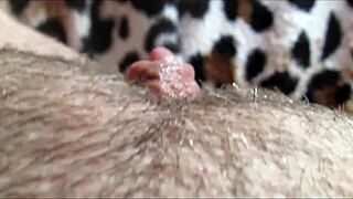 big throbbing clit pulses to explosive orgasm in closeup